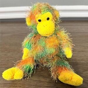 Vintage 2003 Ty Punkies Topsy the Monkey Shaggy Multi-Color Plush Toy No Tag